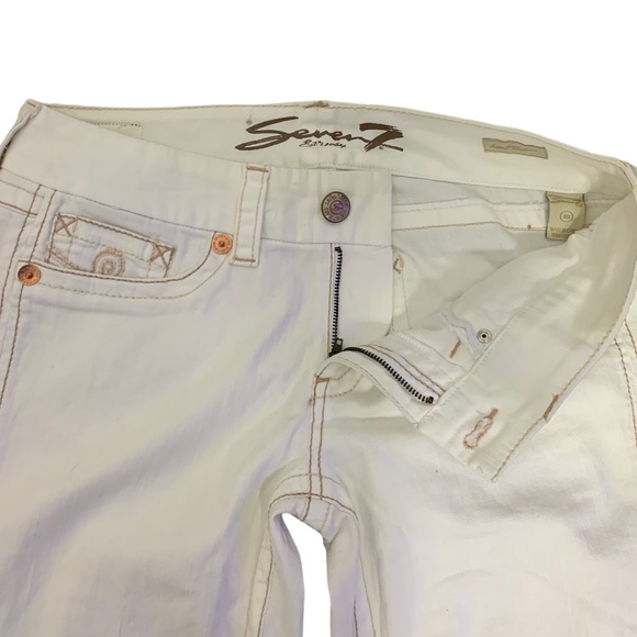 Seven7 Ladies Bootcut White Jeans Sz 10 - Picture 2 of 8